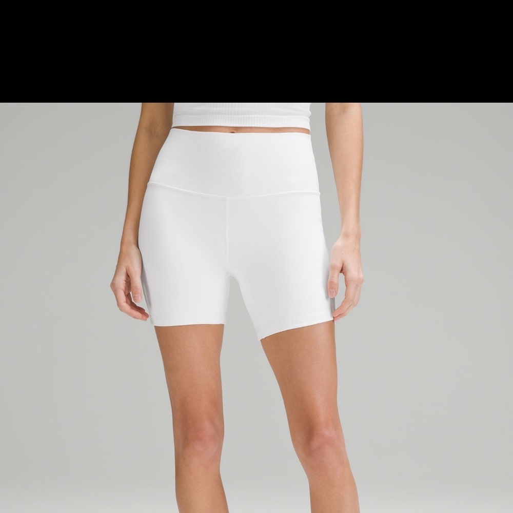 High rise align white 6inch biker